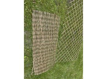 Lot Of Two Pieces Of Expandable  Bamboo Lattice