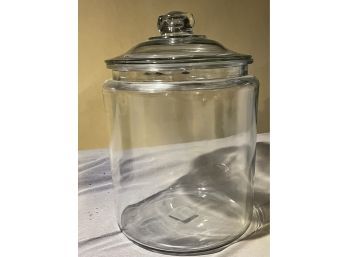 Large Anchor Hocking 2 Gallon / 7.5 L Glass Jar Canister With Lid