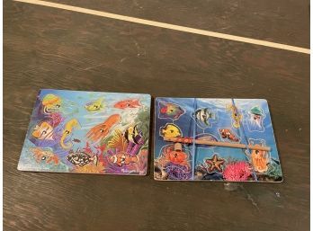Puzzle Lot Of Two Melissa And Doug Fish With One Poll
