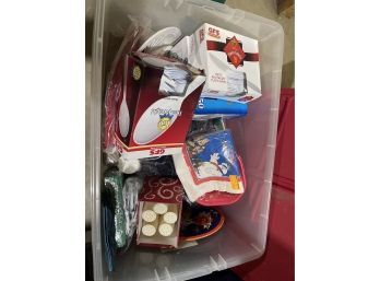 Massive Lot Of Paper Plates Disposable Cutlery Napking Bags And So Much More All In Tub!