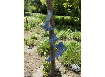 Beautiful Hanging Ceramic Butterfly Wind Chime - California Pottery