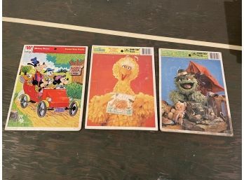 Puzzle Lot Mickey Mouse Sesame Street Vintage
