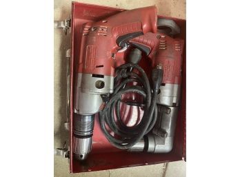Milwaukee Hammerdrill And Holeshooter Set In Case