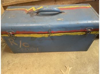 Filled Vintage Toolbox With Bits & Milwaukee Drill / Craftsman Ball Bearing Drill / Vintage Hand Drill & More
