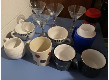 Mixed Mugs And Glass Lot