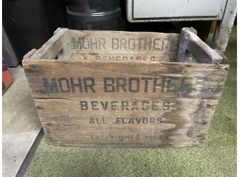 Wood Box Crate Mohr Brothers Beverages