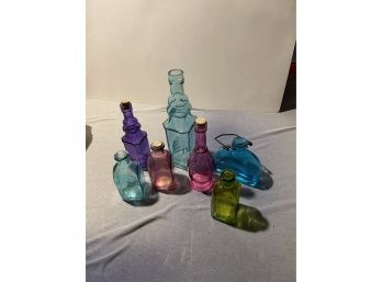 Glass Bottles Modern Rainbow Bottle Lot #3
