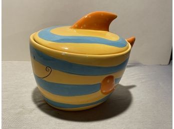 Ceramic Fish Lidded Jar By Youngs Inc