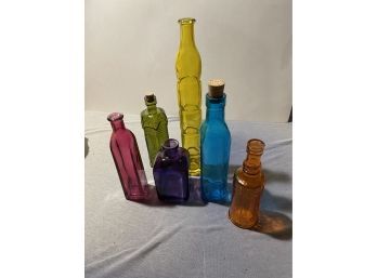 Bottles Glass Modern Rainbow Bottle Lot #4