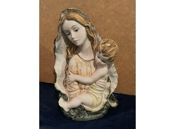 Vintage CL Italy Marked Mary & Jesus Figurine