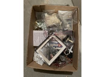 Jewelry Making Lot Beads Rosary Supplies Paper Box