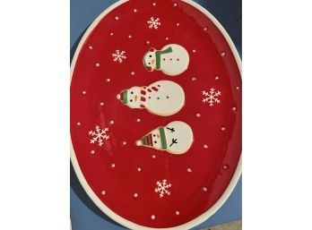 Hallmark Snowman Christmas Platter