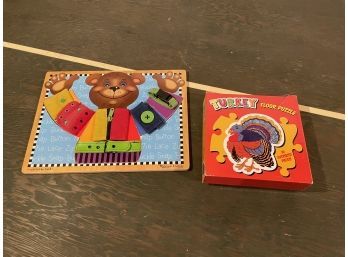 Puzzle Lot Of Two Turkey Floor Puzzle Melissa And Doug Bear