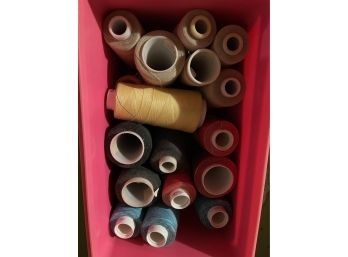 Large Lot Spools Of Colored Thread