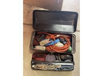 Tool Box Filled With Tie Down Straps