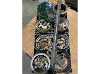 Large Lot Of Copper Fittings In Dr Pepper Tray