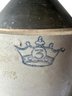 3 Gallon Antique Stoneware Jug Brown Top Crown 3
