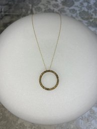 Circle Diamond Necklace, Sterling