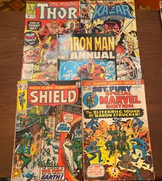 Marvel Comic Book 5 Piece Lot Includes Sgt Fury The Blitzkrieg Squad Of Baron Strucker!