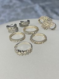 4 Matching Rings & Matching Earrings