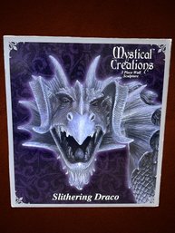New In Box Mystical Creations 3 Piece Wall Sculpture Slithering Draco