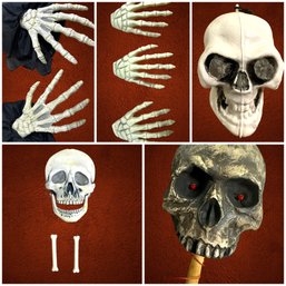 Halloween Skulls And Hands Decor Lot