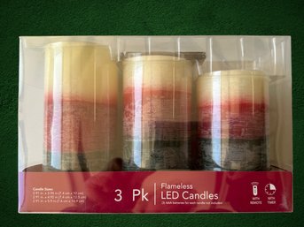 New In Box 3 LED Candles With Remote