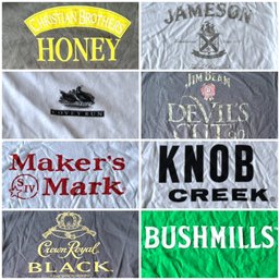 Lot Of 10 Whiskey Brands Tee Shirts.