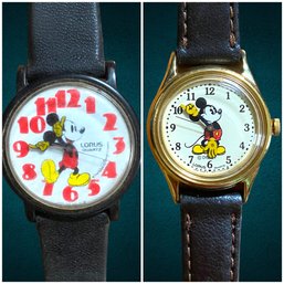 Two Genuine Lorus Disney Micky Mouse Watches