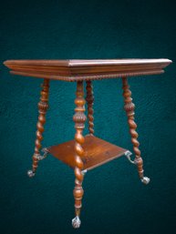 Claw Foot Barely Twist Lamp Table