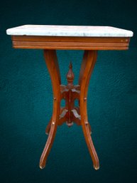 Victorian Marble Top Plant Table