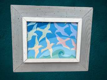 Seagull In Heavy Wood Frame