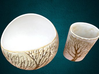 Tree Bowl And Flower Vase