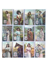 Raphael Tuck & Sons State Belles Series Of Post Cards