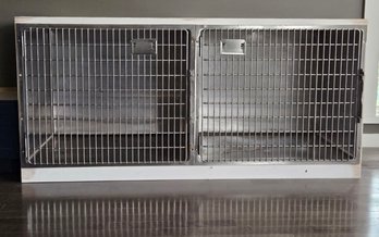 One Shor-Line KoMo Stainless Steel Animal Kennel To Build Stackable Wall - 30x28x30