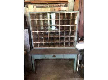Vintage Mail Slot Table