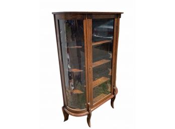 Antique Round Glass Curio Cupboard