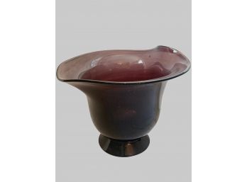 Modern Blown Vase Is Deep Purple