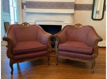 Pair Of Club Clawfoot Chairs