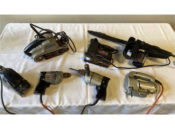 Lot Of Hand Power Tools For Drilling, Sanding, Trimming & More