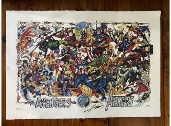 30th Avengers Marvel Poster, Printed On Quality Paper, Signed By George Perez