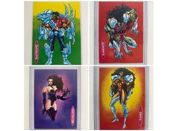 Marvel UK Plasmer Four Card Set, 1993