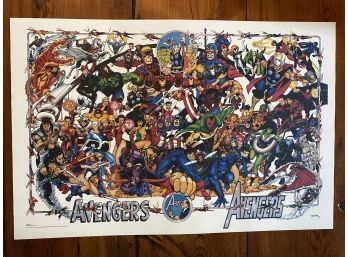 30th Avengers Marvel Poster, Printed On Quality Paper, Trimed