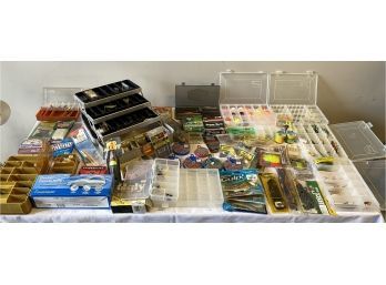 Fishermans Lot Variety Of Lures, Tools, Weights & More