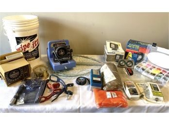Fishing Lot Including Linden Tide Clock, Vexilar, Barameter, Thermo Scope And More