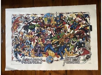 30th Avengers Marvel Poster, Printed On Quality Paper, NOT Trimmed