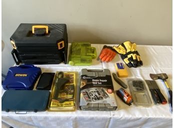 Tool Case Lot , Variety Of Drill Bits, Sockets & More
