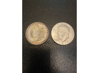 1878 & 1977US Silver Dollars