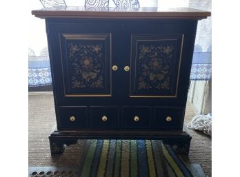 Painted Eathan Allen Hall Table With Storage