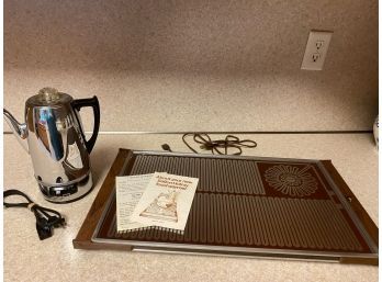 Vintage Salton Hotray Food Warmer & Peculator